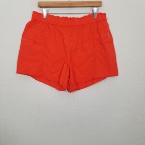 Like New Free People Cargo Pull-On Orange Shorts Size L